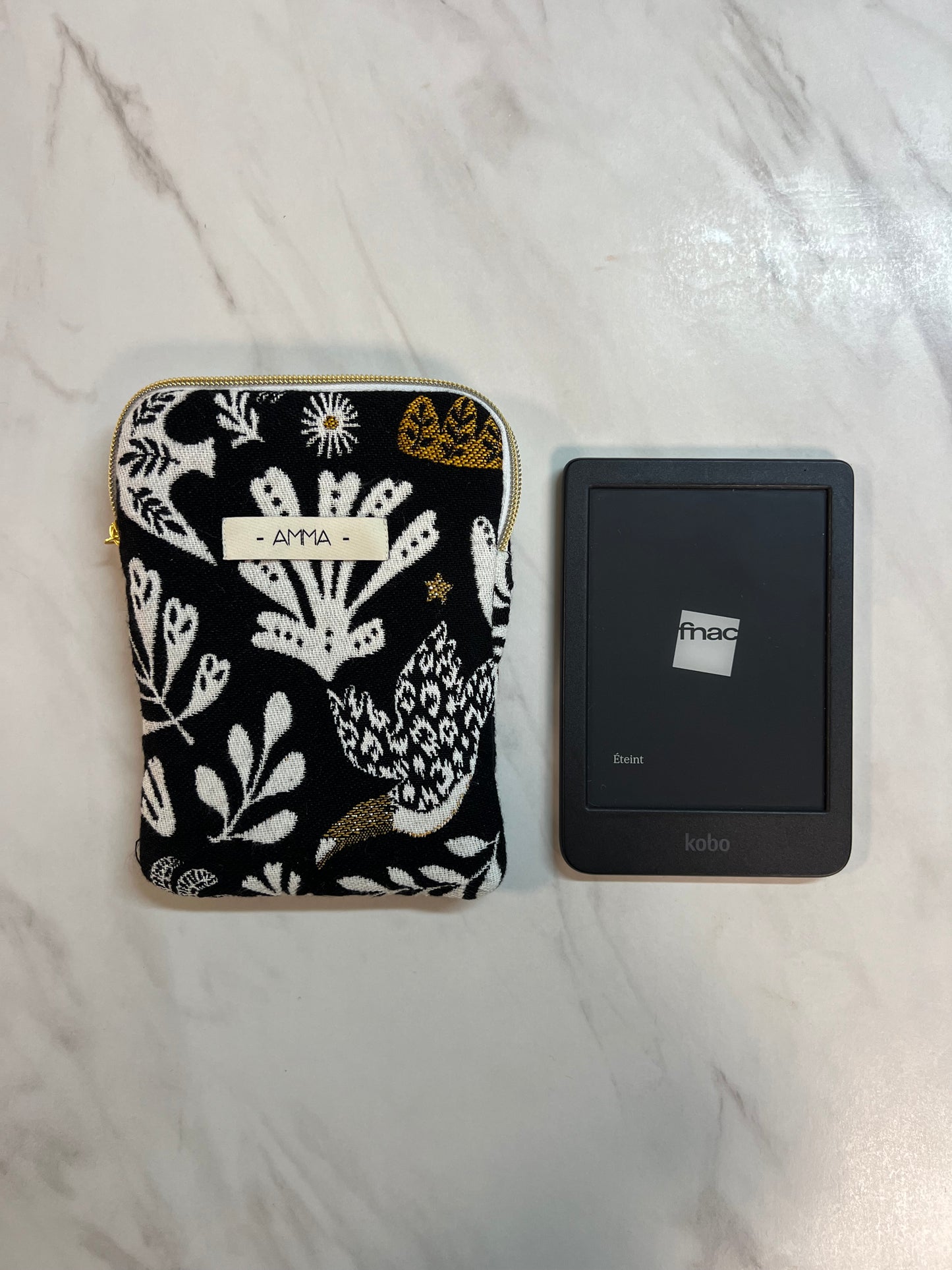 Housse liseuse Kindle/Kobo tissu jacquard - Arty Dark