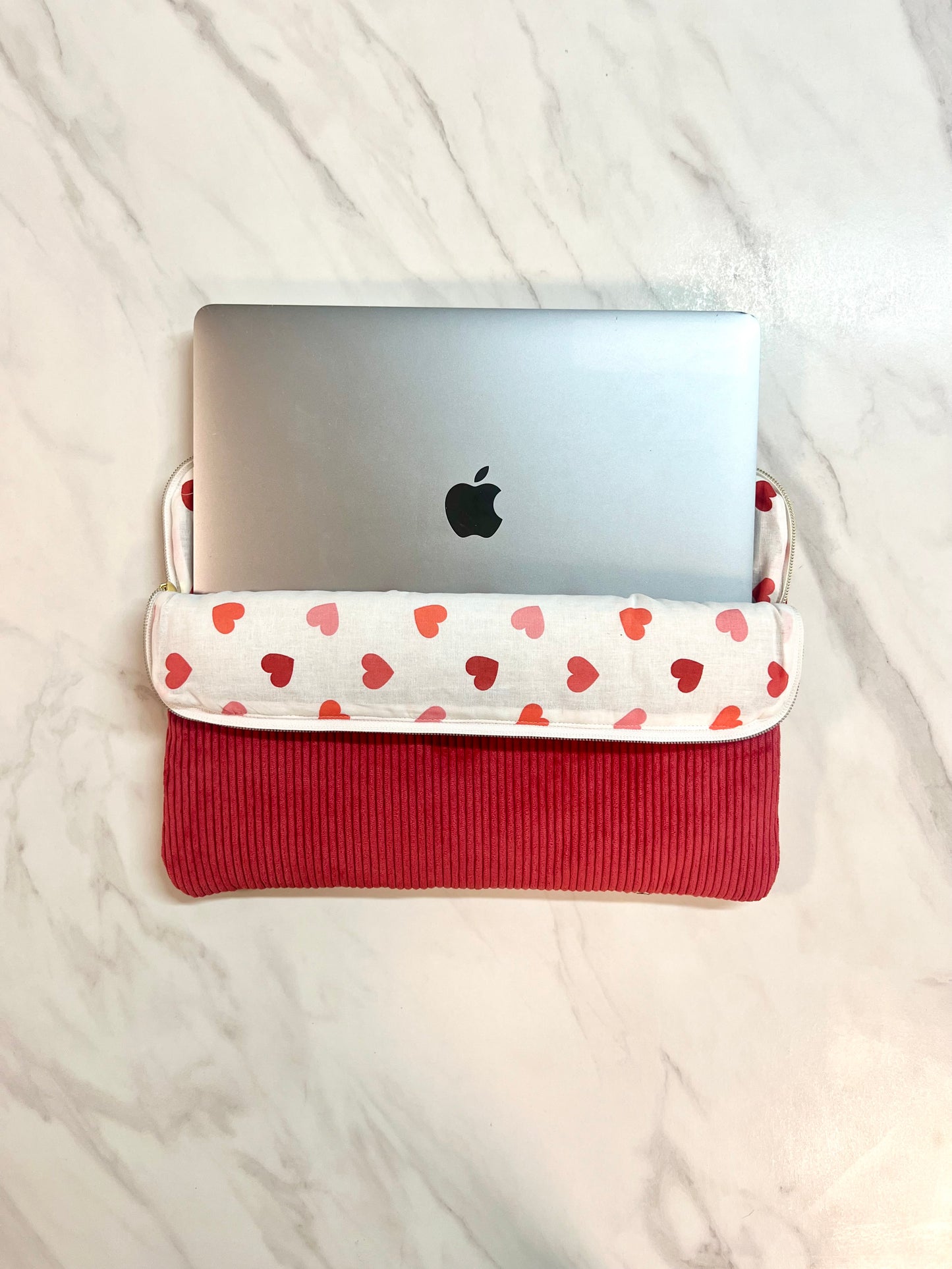Red Corduroy Computer Sleeve