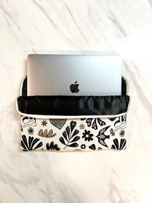 Housse ordinateur tissu jacquard - Arty