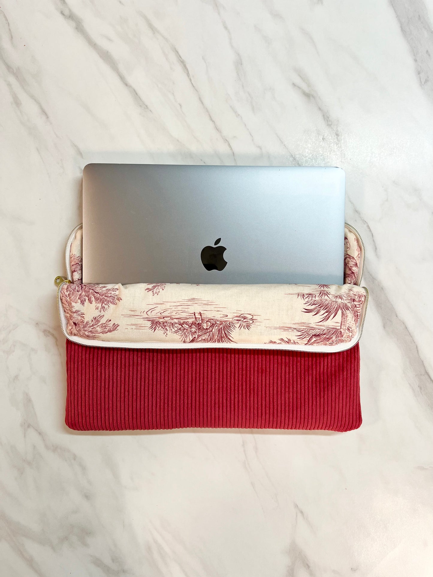 Red Corduroy Computer Sleeve