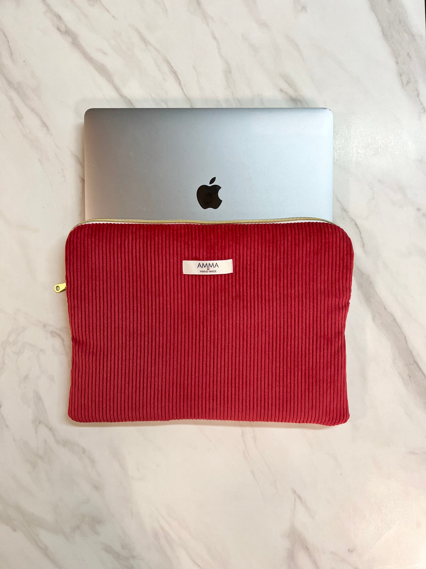 Red Corduroy Computer Sleeve