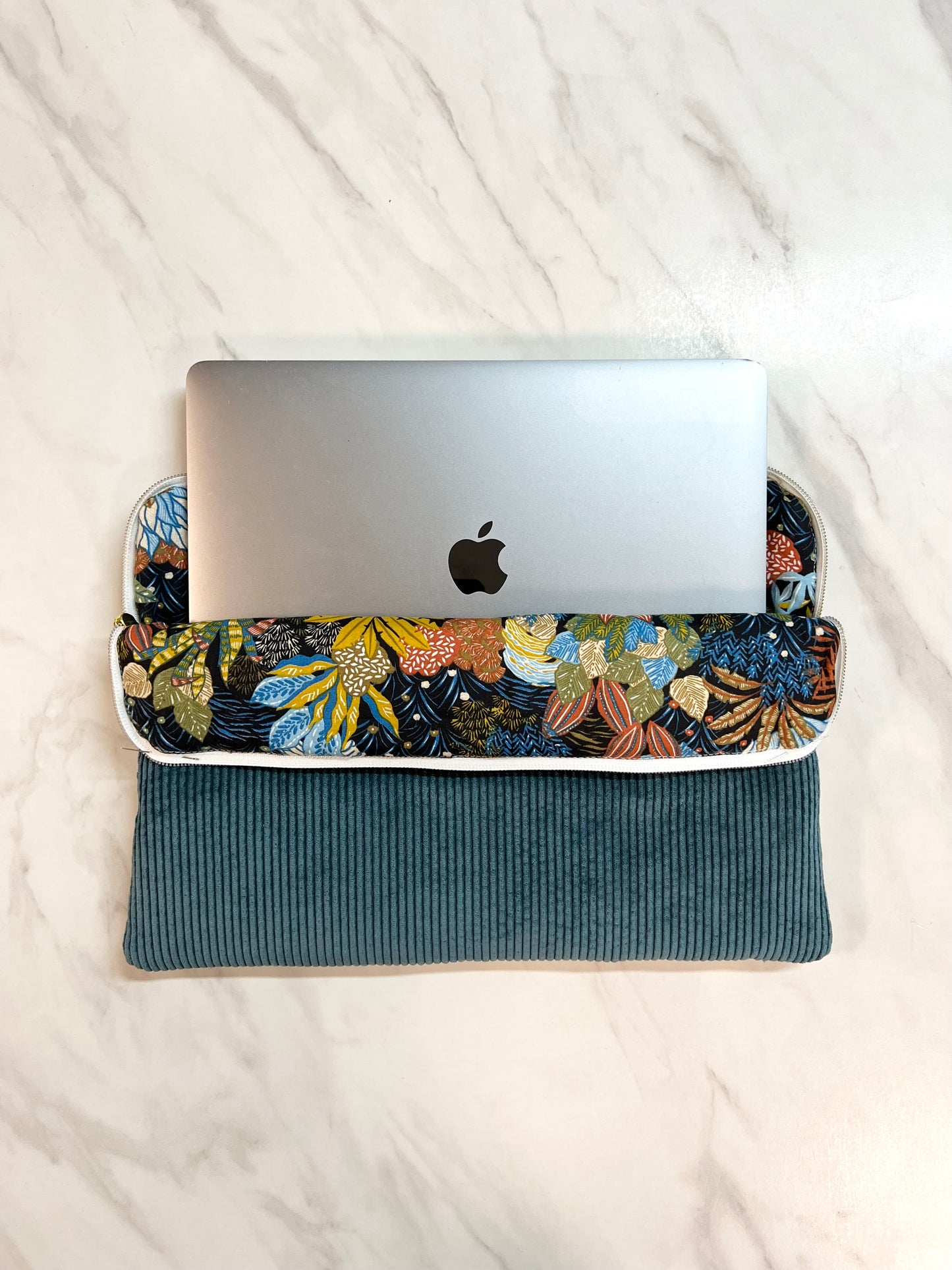 Duck Blue Corduroy Computer Case