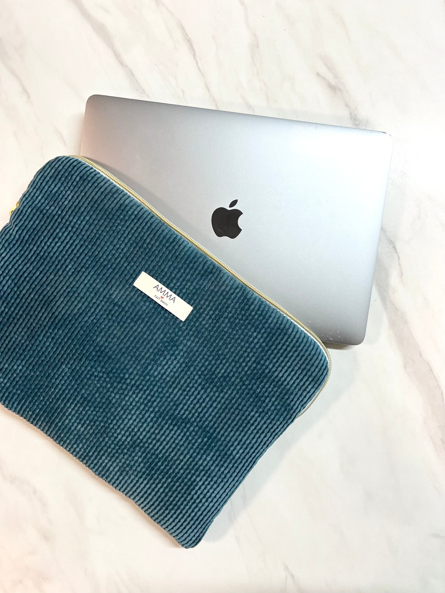 Duck Blue Corduroy Computer Case