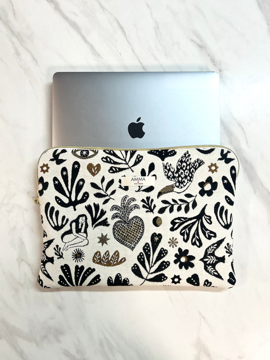 Housse ordinateur tissu jacquard - Arty