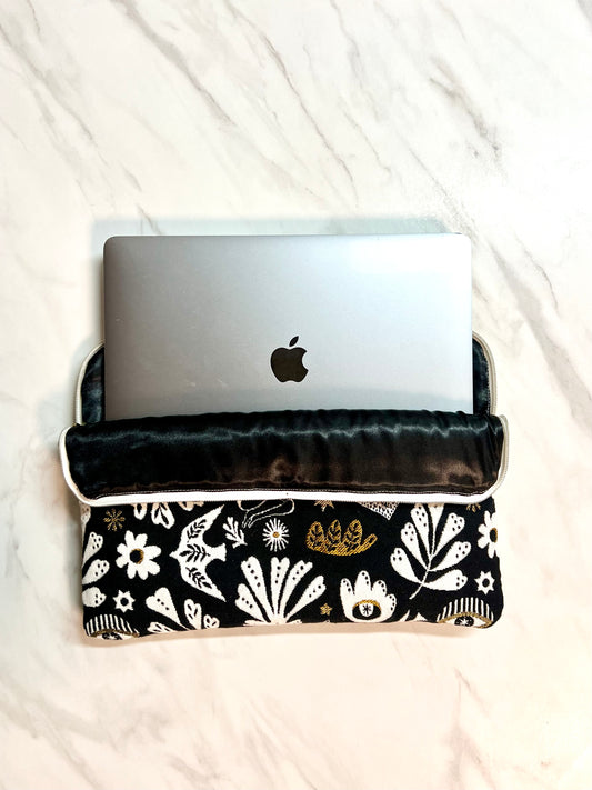 Housse d'ordinateur tissu jacquard - Arty Dark