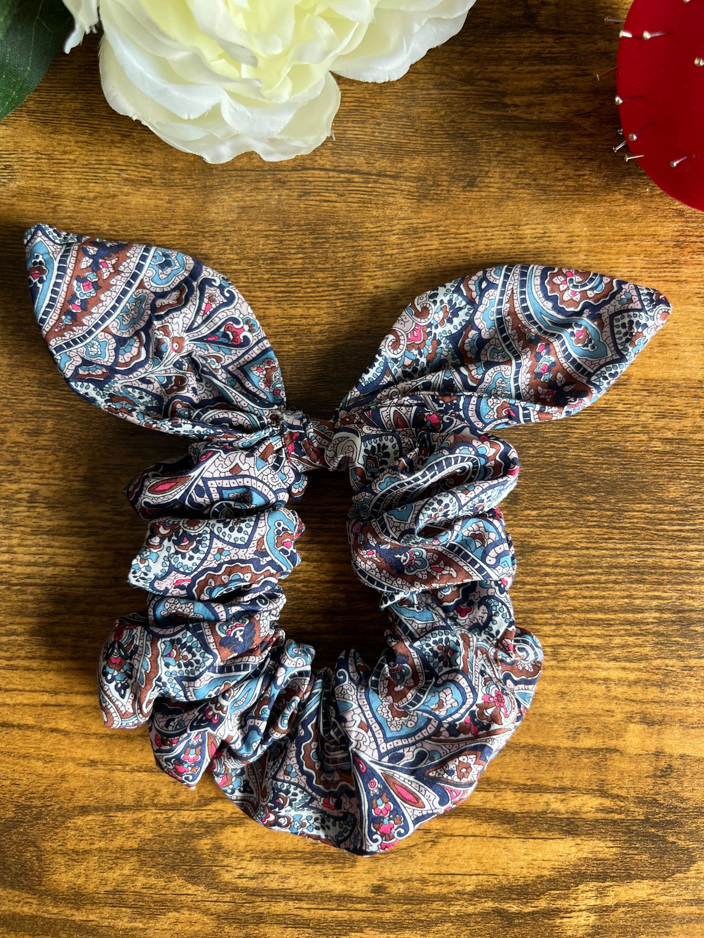 Chouchou Oranger - maxi noeud Liberty of London - Amma Atelier