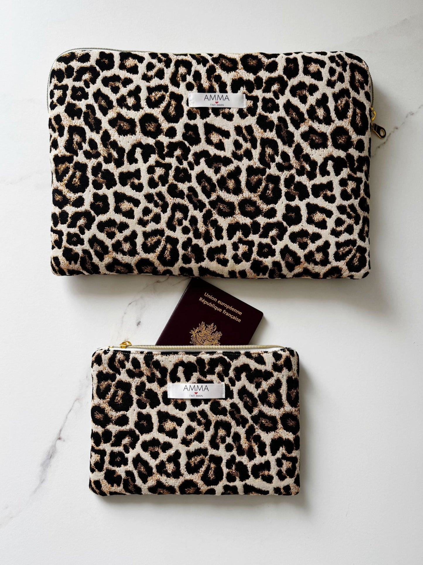 Mini Pochette imprimé léopard