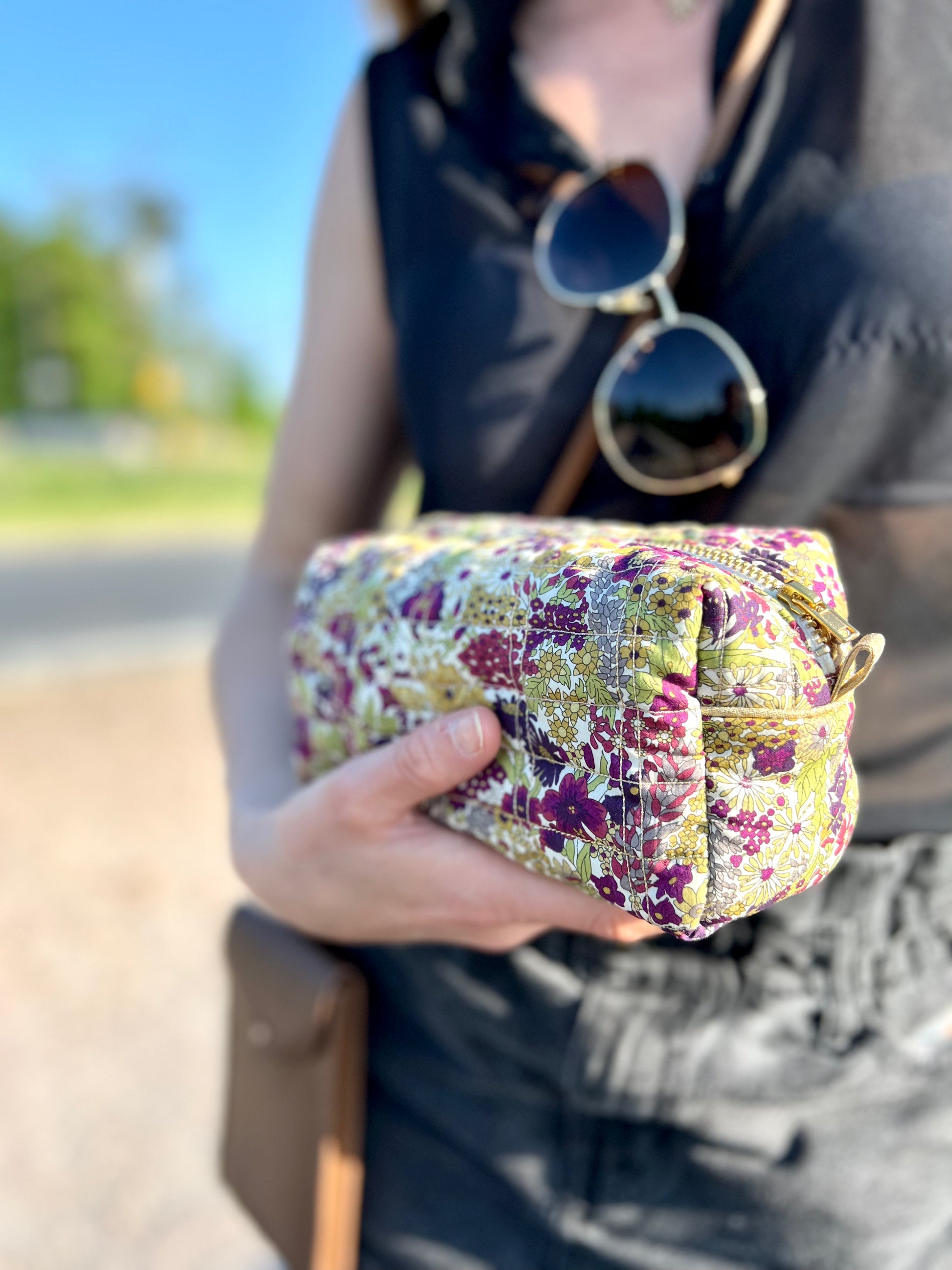 Trousse de toilette Liberty matelassée – Amma Atelier