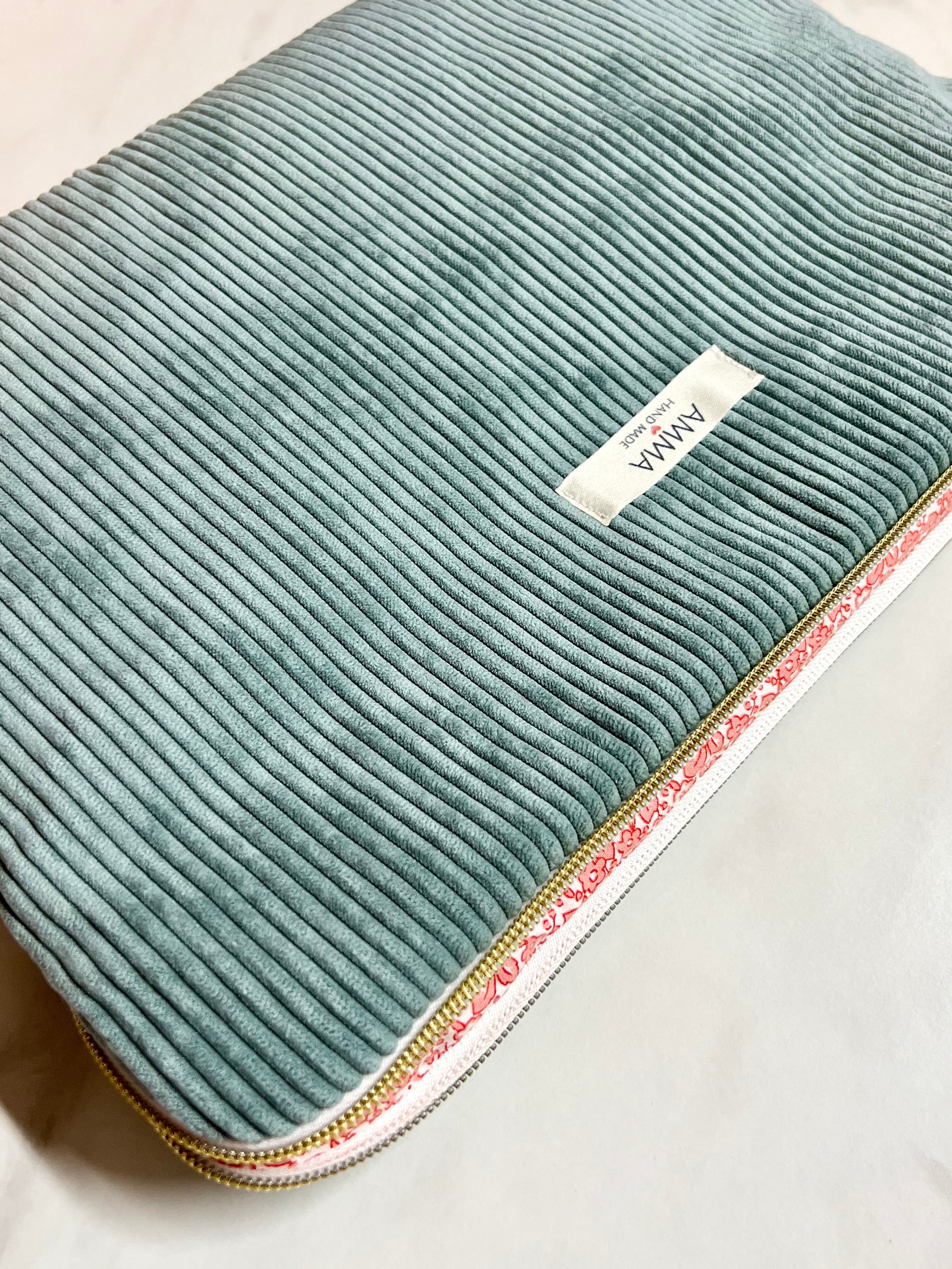 Corduroy Computer Case Sky Blue Resistant Soft Amma