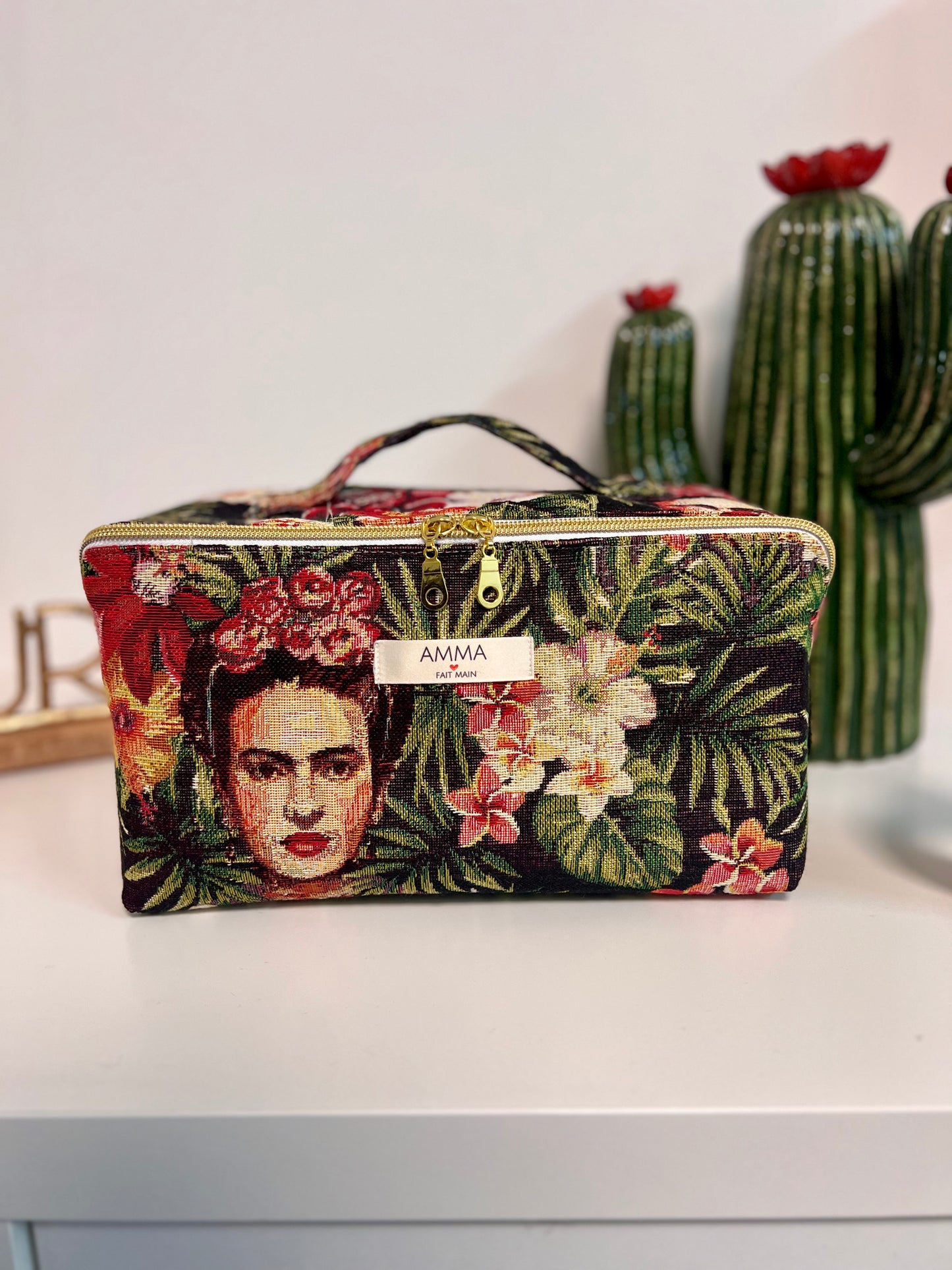 Trousse de toilette Trésor XXL - Frida Khalo - Ouverture à plat