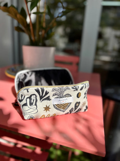 Trousse Trésor XXL Jacquard Arty  - Ouverture à plat