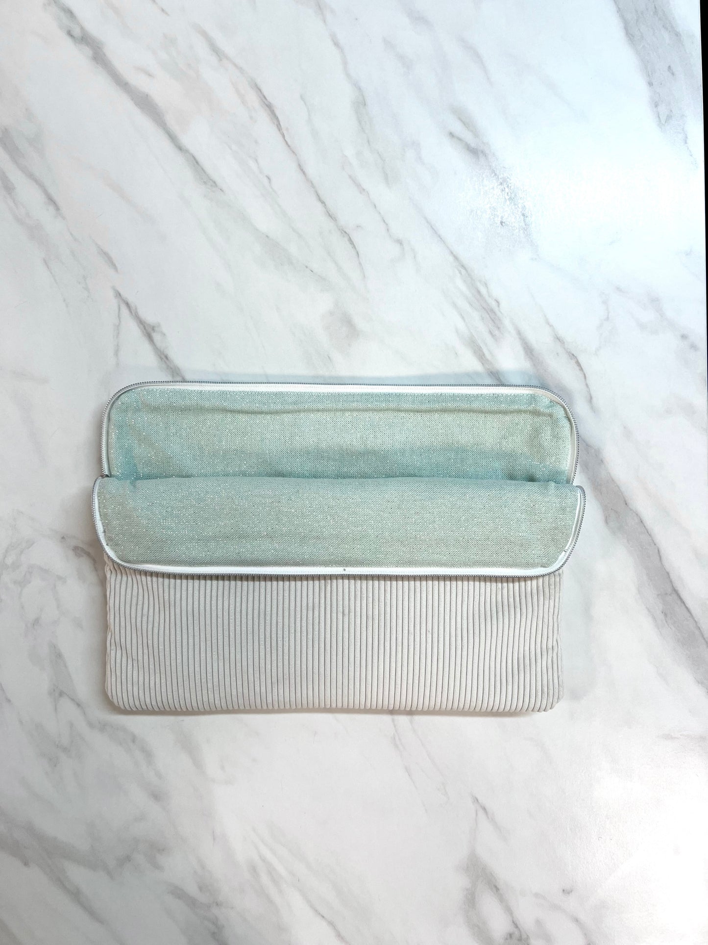 Cream Corduroy Computer Case