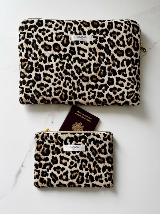 Mini Pochette imprimé léopard